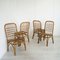 Italienische Bambus Stühle im Stil von Albini, 1960er, 4er Set 6