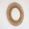 Italian Round Mirror with Woven Wicker Frame, 1960s 2