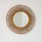 Italian Round Mirror with Woven Wicker Frame, 1960s 5