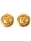 Round Cutout CC Mark Earrings from Chanel, Set of 2 1