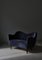 Modern Danish 46 Sofa in Dark Blue Velvet by Finn Juhl for Carl Brørup, 1940s 2