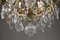 Lampadario a sei luci in bronzo dorato con pendenti in cristallo molato e pugnali, fine XIX secolo, Immagine 7