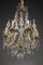 Lampadario a sei luci in bronzo dorato con pendenti in cristallo molato e pugnali, fine XIX secolo, Immagine 4