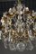 Lampadario a sei luci in bronzo dorato con pendenti in cristallo molato e pugnali, fine XIX secolo, Immagine 5