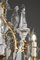 Lampadario a sei luci in bronzo dorato con pendenti in cristallo molato e pugnali, fine XIX secolo, Immagine 11