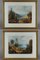 François-Jules Collignon, Landscapes, 1840, Watercolors, Set of 2 3