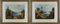 François-Jules Collignon, Landscapes, 1840, Watercolors, Set of 2 2