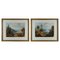 François-Jules Collignon, Landscapes, 1840, Watercolors, Set of 2 1