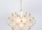 Large Frosted Glass and Brass Chandelier attributed to Kinkeldey, Germany, 1970s 11
