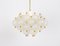Large Frosted Glass and Brass Chandelier attributed to Kinkeldey, Germany, 1970s, Image 2
