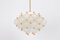 Large Frosted Glass and Brass Chandelier attributed to Kinkeldey, Germany, 1970s 5