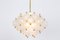 Large Frosted Glass and Brass Chandelier attributed to Kinkeldey, Germany, 1970s 9