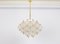 Large Frosted Glass and Brass Chandelier attributed to Kinkeldey, Germany, 1970s, Image 7