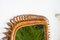 Espejo de pared French Riviera Mid-Century de bambú y ratán en espiral, años 60, Imagen 6