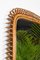 Espejo de pared French Riviera Mid-Century de bambú y ratán en espiral, años 60, Imagen 5