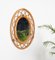 Mid-Century Round Italian Mirror in Rattan and Wicker Frame, 1960s, Image 2