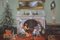 Les Parson, Camino di Natale con bambini, Olio su tela, con cornice, Immagine 2