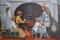 Les Parson, Weihnachts-Kaminszene mit Kindern, Öl auf Leinwand, Gerahmt 12