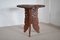 Mesa auxiliar plegable pequeña de madera tallada a mano, Imagen 4