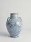 Art Nouveau Blue Floral Motif Vase from Upsala Ekeby, Sweden, 1930s 9