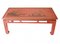 Chinese Chinoiserie Coffee Table in Red Lacquer 1