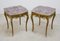 Louis XVI Side Tables in Gilt Marble 1