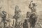 Scena di cavalieri vicino a un ponte, XVIII secolo, Disegno, Incorniciato, Immagine 3