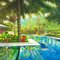 Lilly Muth, Let's Meet at the Pool, Oil on Canvas, Image 2