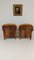 Leather Armchairs with Pouf, Set of 3, Image 9