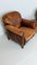 Leather Armchairs with Pouf, Set of 3 4