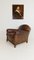 Club chair antica in pelle di pecora, anni '20, Immagine 9