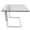 Glass & Chrome Side Table, Germany 3
