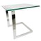 Glass & Chrome Side Table, Germany 1