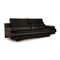 6500 Three-Seater Black Sofa in Leather from Rolf Benz 3