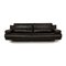 6500 Leather Three-Seater Black Sofa from Rolf Benz 1
