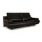 6500 Leather Three-Seater Black Sofa from Rolf Benz 3