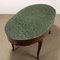 Tavolo vintage in legno e marmo verde, anni '50, Immagine 6