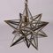 Vintage Star-Shaped Lamps in Brass and Glass, 1960s, Set of 2 7