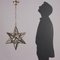 Lampada vintage a forma di stella in ottone e vetro, anni '60, Immagine 2