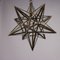 Vintage Star-Shaped Lamp in Brass and Glass, 1960s 6
