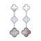 Magic Alhambra White Gold Earrings from Van Cleef & Arpels, Set of 2, Image 1