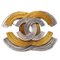 Broche CC de plata y oro de Chanel, Imagen 1