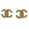 Boucles d'Oreilles CC Dorées de Chanel, Set de 2 1