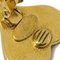 Gripoix Gold Heart Earrings from Chanel, Set of 2 4