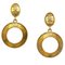 Hoop Dangle Earrings in Gold from Chanel, Set of 2, Image 1