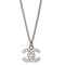 Silver Necklace Pendant with Rhinestone from Chanel 1