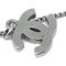 Colgante de collar de plata con diamantes de imitación de Chanel, Imagen 3