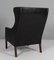 Wingback Chair and Ottoman Model 2202 / 2204 in Leather attributed to Børge Mogensen for Fredericia, 1980s, Image 10