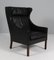 Wingback Chair and Ottoman Model 2202 / 2204 in Leather attributed to Børge Mogensen for Fredericia, 1980s, Image 4