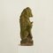 Mossy and Patinated Cast Stone Lion with Shield Garden Statue, 1920s, Image 6